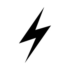 Lightning Bolt Icon Vector in Black Colors SVG Format