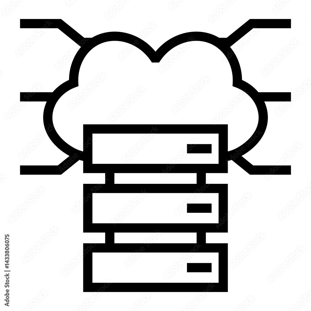 Poster big data vector icon