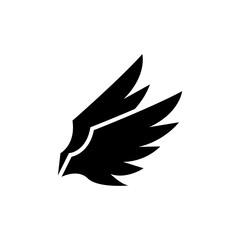 Wing icon isolated on white background.
