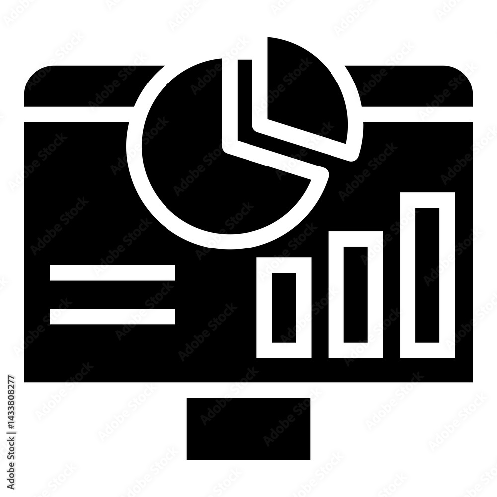 Poster analytic vector icon