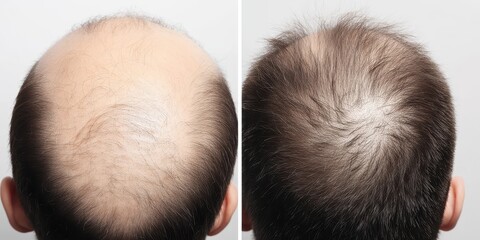 Comparison of hair loss and regrowth