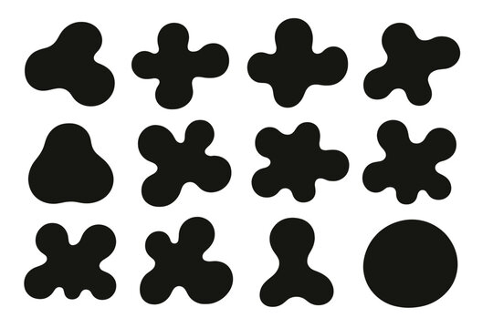 Icon set featuring various geometric shapes suitable for modern design projects and digital applications