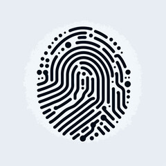 A visually appealing graphic design of a fingerprint pattern, possibly for security or technological use.