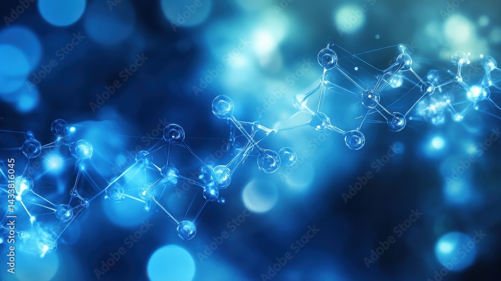 Poster abstract molecular structure visualization