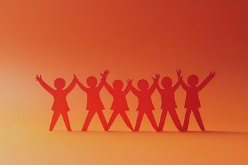 Paper People Celebrating Teamwork and Unity6