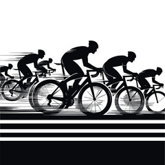 Obraz premium silhouette of a cyclist