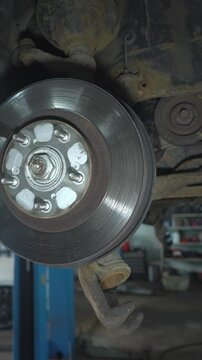 Car brake system. Car brake disc. Car brake system.