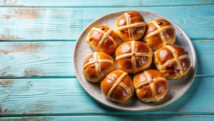Macro Hot Cross Buns Photography: Golden Crust, Festive Treats, Easter Baking