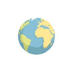 Simple, Iconical Earth Globe
