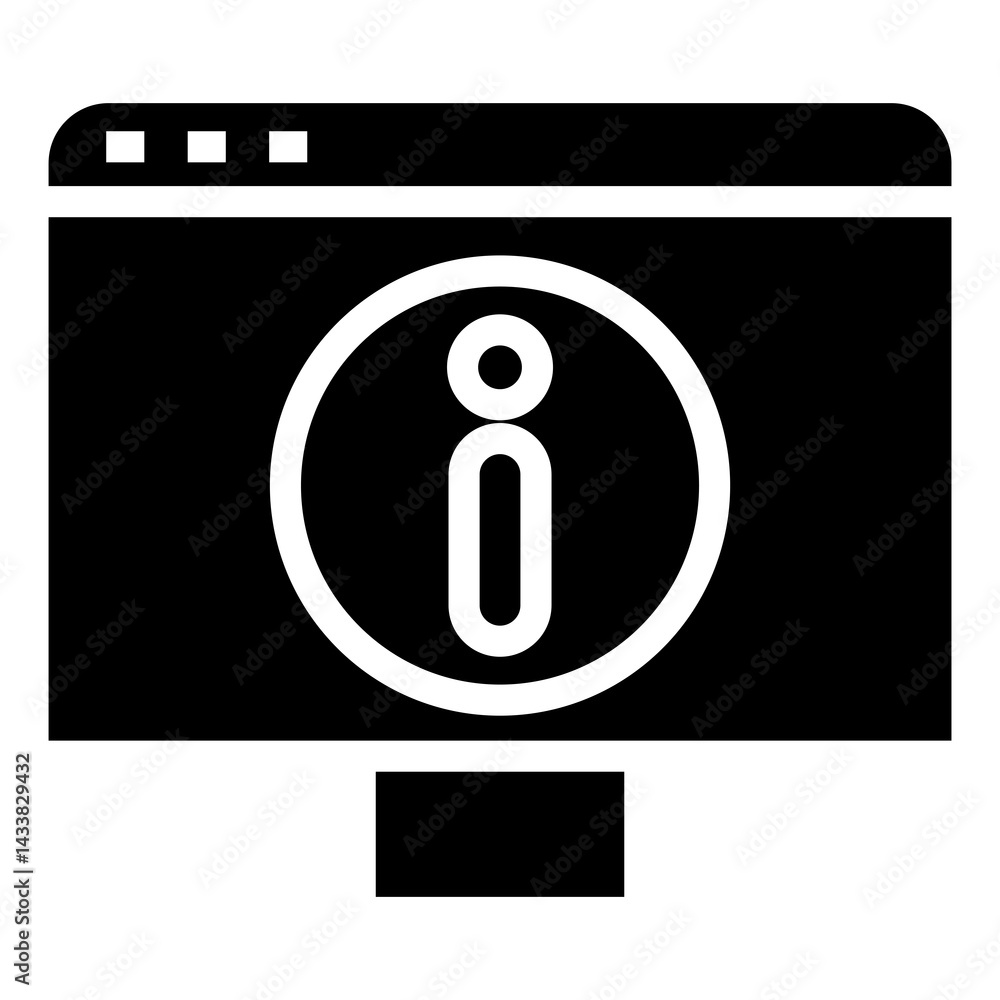 Poster information display vector icon