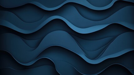 Fototapeta premium Abstract dark blue wavy layered background