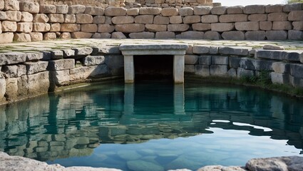 Ancient well reflecting serenity and timeless beauty