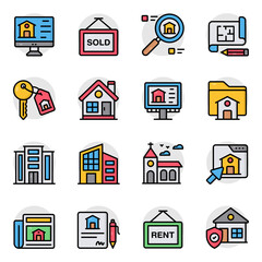 Set of Real Estate Flat Icons