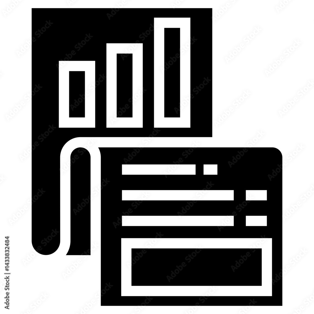 Poster analytical result vecror icon