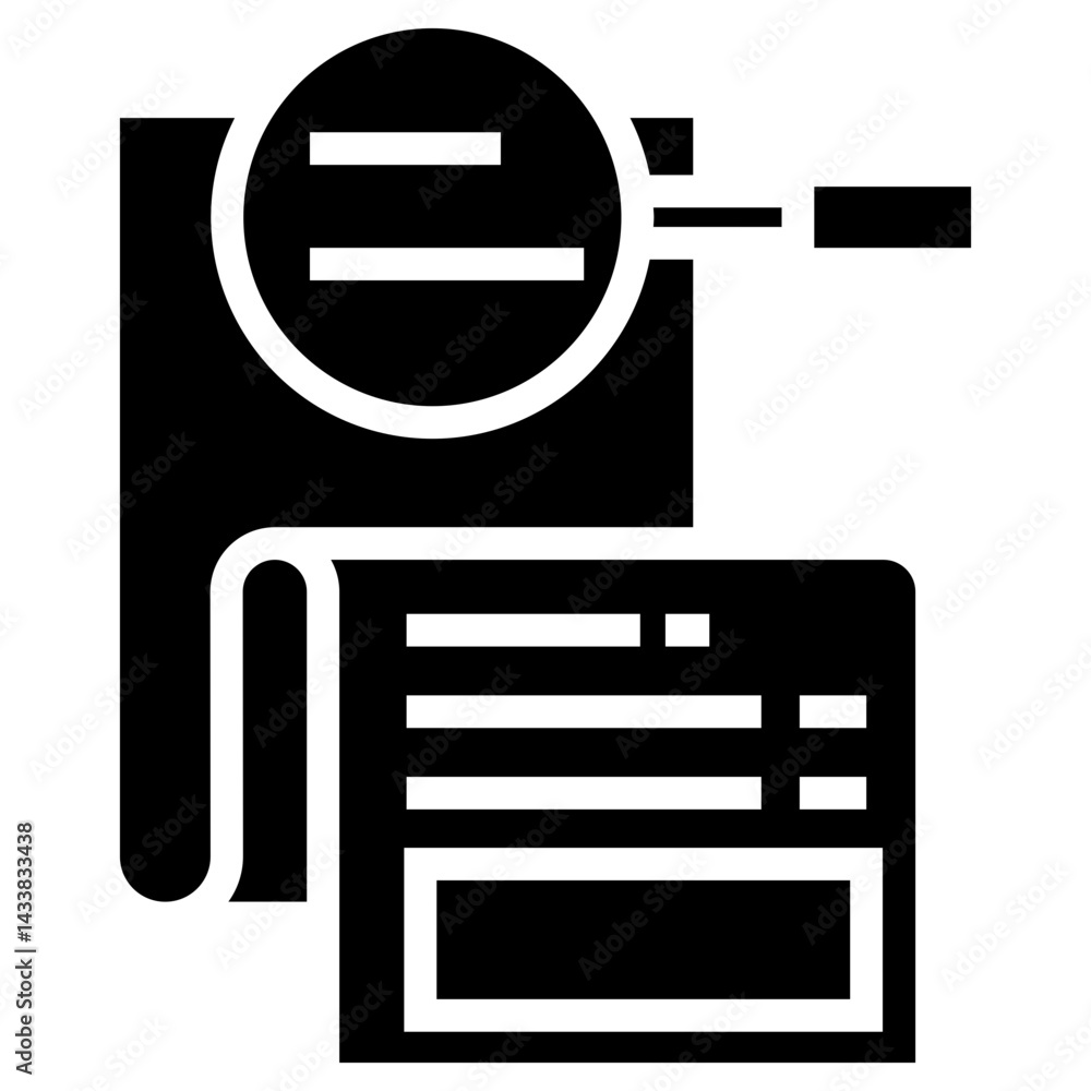 Poster data analytic vector icon