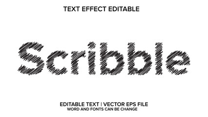 text effect scribble sketch editable