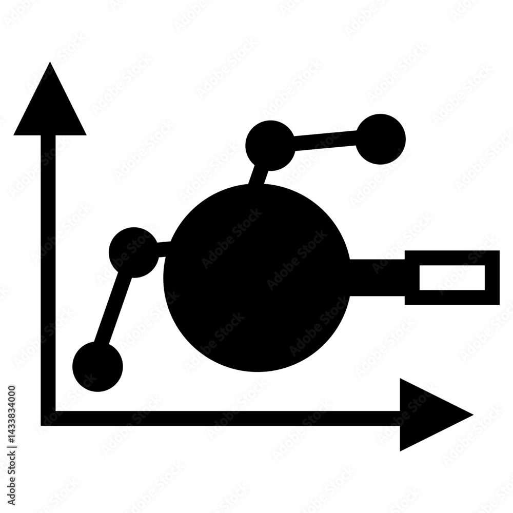 Poster predictive analytics vector icon