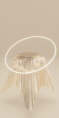 Elegant Product Stand with Floating Ring – Luxury Abstract 3D Pedestal