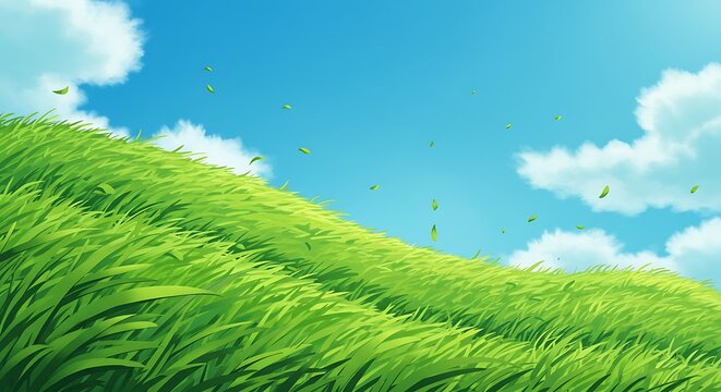 Emerald Hills, Whispering Breeze AI Generated