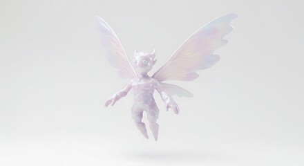 Fototapeta premium Ethereal Fairy: A 3D Render of a Whimsical Creature