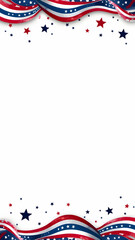 Patriotic Stars and Stripes Celebration Frame Design Background