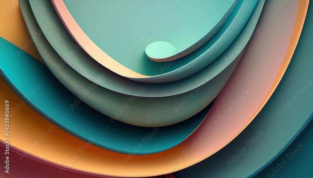 Poster dynamic abstract swirls digital art gallery artwork display modern aesthetics close-up view artistic
