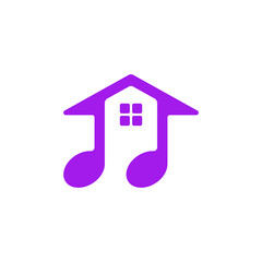 Music House Studio Logo Design Vector