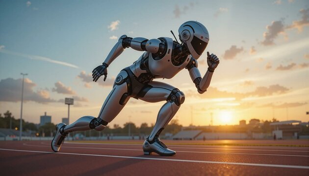 Robot Sprinter racing 