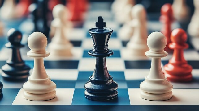 High-profile coach analyzing team strategy in competitive chess match indoor environment strategic insights