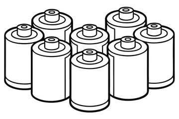 Batteries nickel sustainable source Line art