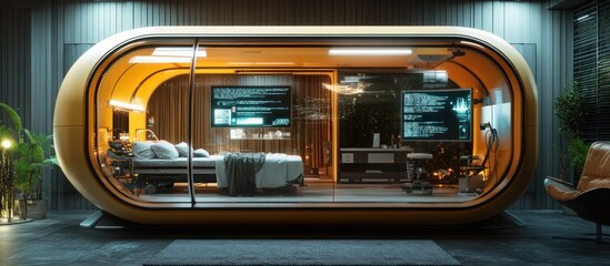 Obraz premium Futuristic Capsule Medical Room