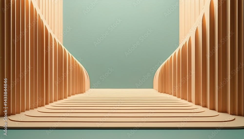 Poster creative architectural design showcase modern gallery visual art minimalist environment perspective 