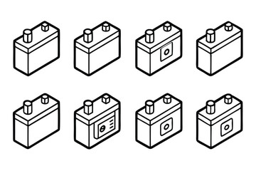 Battery Chargers Electric Power Line Art