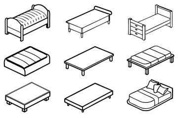 Bed Soft Mood Line art