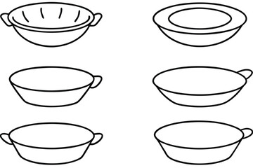 Bedpans medical supply necessity line art