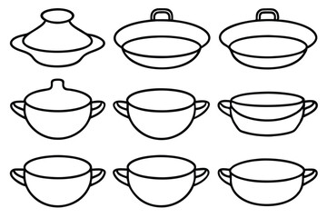 Bedpans essential nursing tool line art