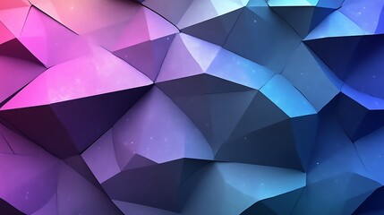 Obraz premium Abstract Geometric Purple Blue Crystal Formation