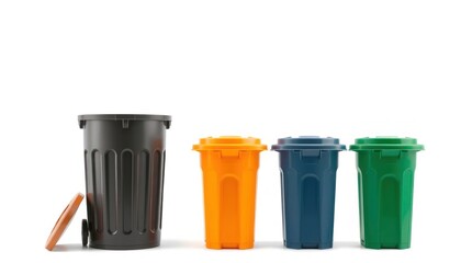 Colorful Recycling Bins
