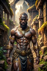 Ogun, God of War and Iron, Unleashes Fury in Misty Forest