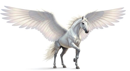 Majestic Pegasus: A Winged Horse in Flight