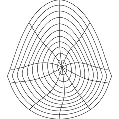 Obraz premium Y2k Wireframe Line