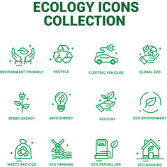 Set of ecology icons, eco icons, ecology icons, ecology. eco, environment icons, eco editable file