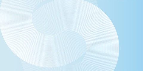 Simple minimalist banner background pastel colorful  blue and white gradations. Circle effect style modern abstract