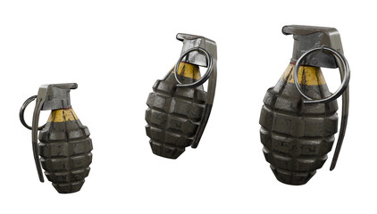 hand grenade isolated on white
