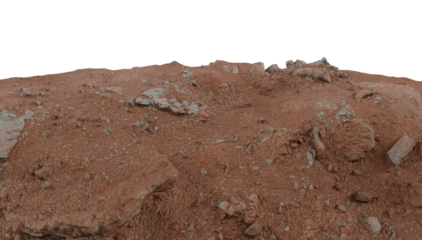 Reddish-Brown Sandy Surface isolated on white