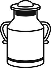 Milk Container outline vector illustration on white background