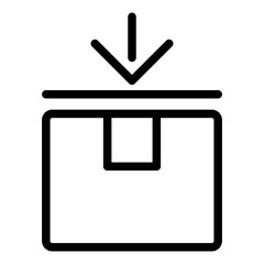 Delivery and Logistics thin line icons 