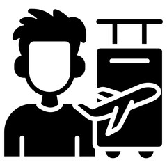 Traveler glyph icon