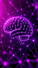 Brain Connecting in a Purple Neural Network

