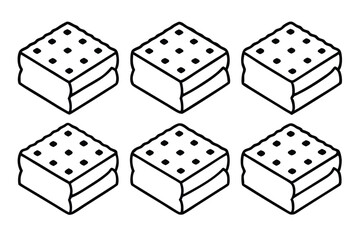 Bite Blocks Sketch Drawing Line Art